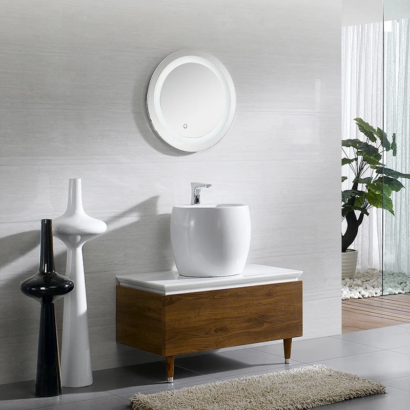 Stainless Steel Bathroom Mirrored Vanities White Vanity Cabinets With Light