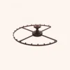 Promotion bedroom metal wardrobes revolving clothing hanging rack top mounted hanger in cloakroom corner