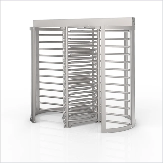 Stainless Steel Low Price Mall Double Channel Full Height Cross Turnstile
