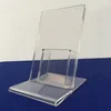 5 x 7 acrylic business card display with sign holder slant back