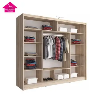 Modern Design Wardrobe Wood Bedroom Furniture With Sliding Door