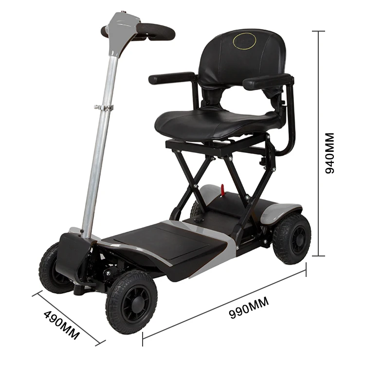 Disabled People 4 Wheel Battery Powered Folding Mobility Handicap