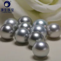 

13-14mm Gray Tahitian Pearl Round Natural Tahitian Loose Pearl Beads