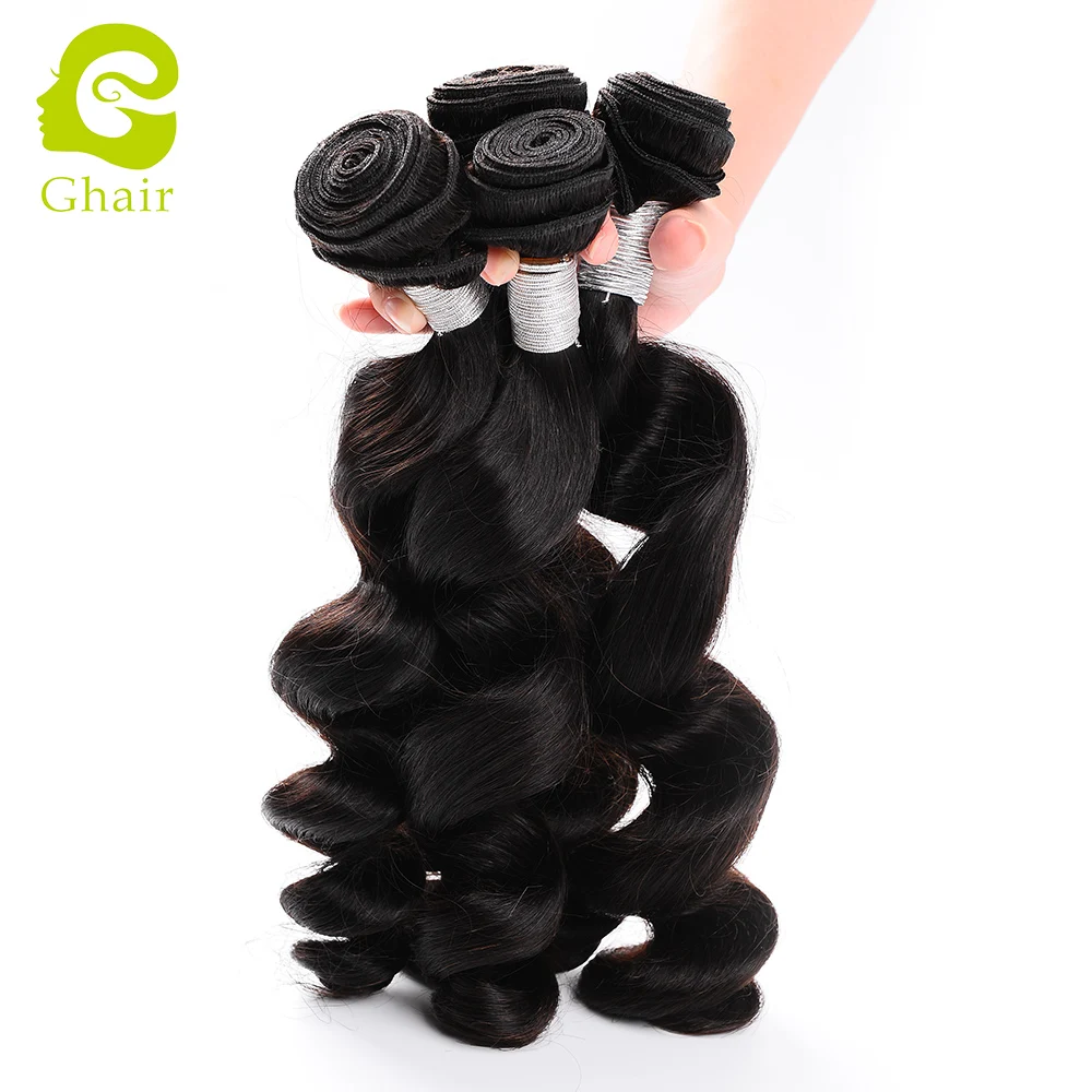 

Wholesale price 9A grade human hair loose wave bundles, Natural color