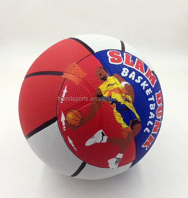 Multi Colored Hot Sell Size 7 Standard Official Rubber Basketball For ...