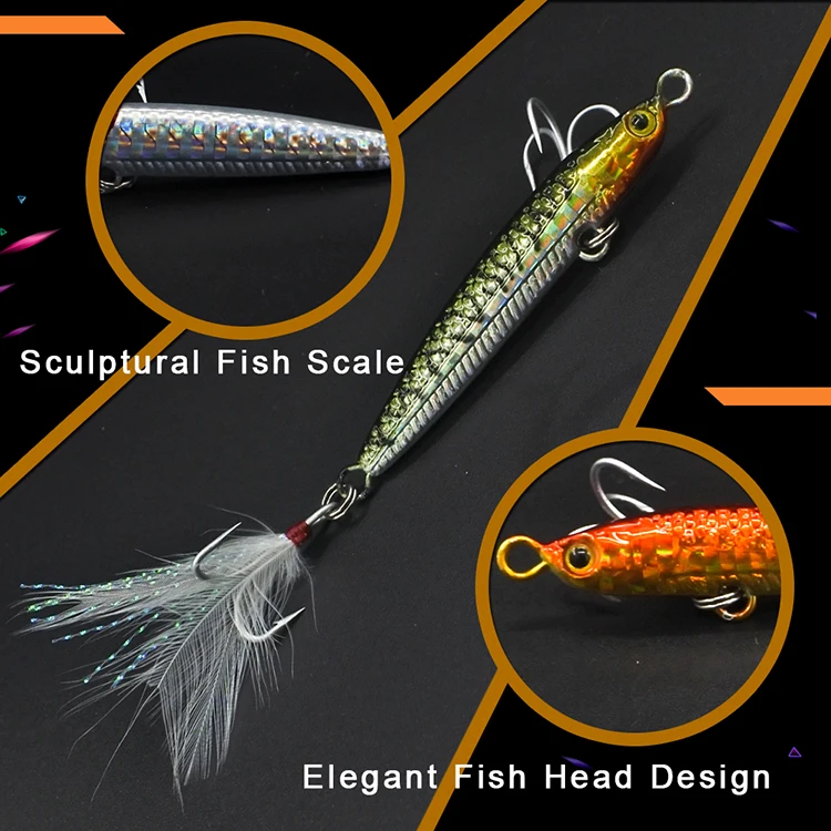 Small Metal Fishing Slow Jigs Head Saltwater Jigging Lures Buy