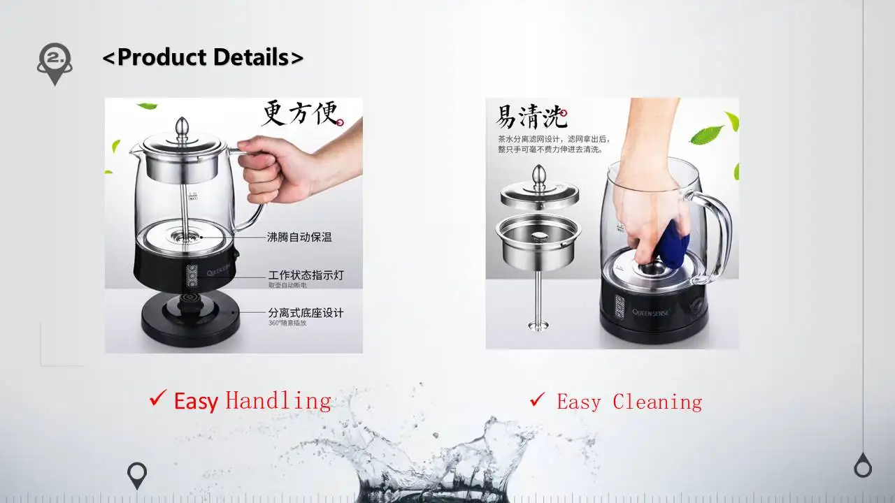 Hot Sales Home Kitchen Appliances 1.2l Electric Glass Tea Kettle - Buy