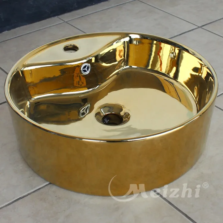 Luxury golden attractive art basin