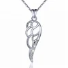 Women Fine Jewelry Gift 925 Sterling Silver Fairy Angel Feather Wings Pendant Necklace