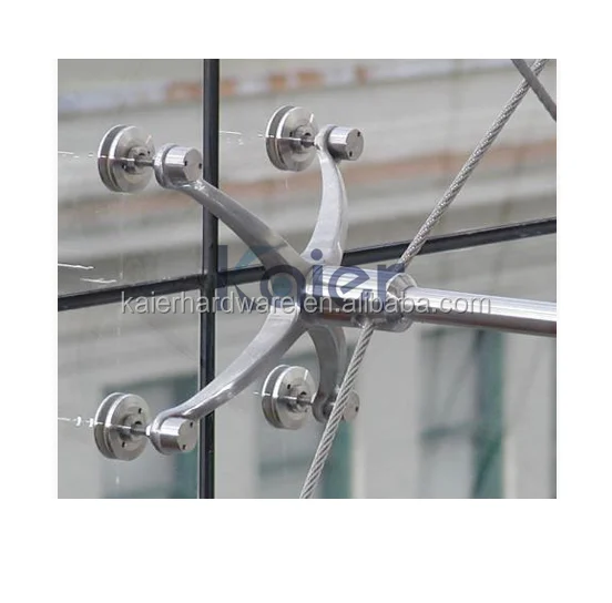 
Point fixing glass curtain walls spider system in stainless steel 