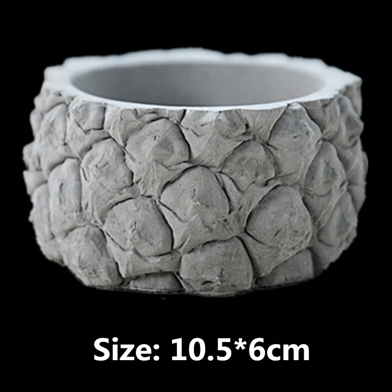 Pineapple European-style Silicone Cement Flower pot Mold retro Concrete desktop Decoration silicone molds 08