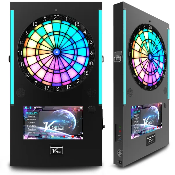 

Electronic Coin-Operated Dart Game Machine with Dynamic LED Backlight for Internetl Online Match VDarts Mini Plus, Black