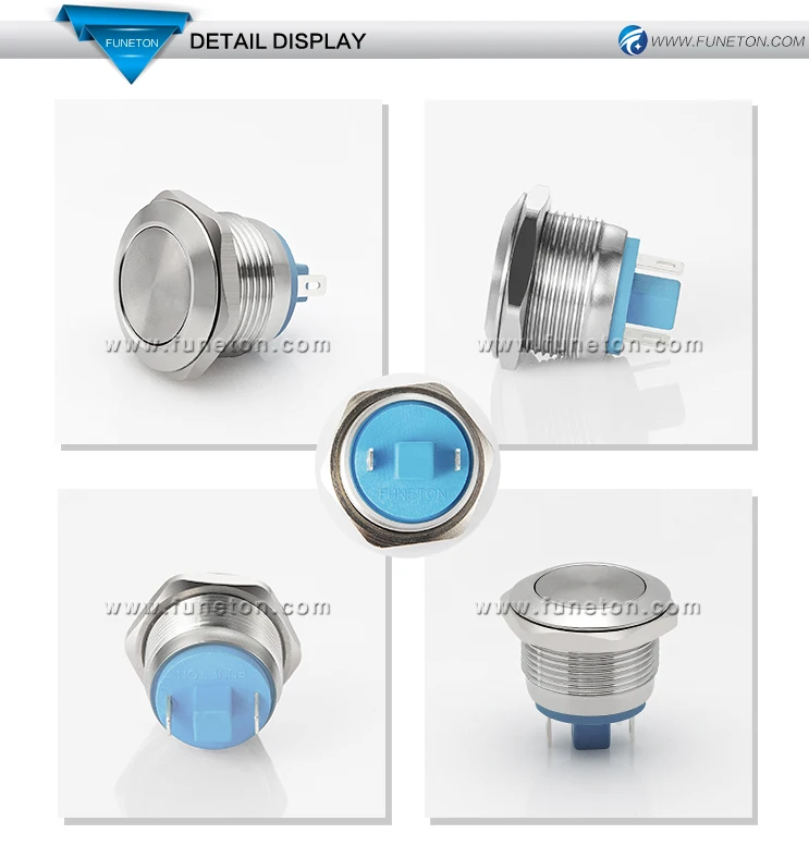 Stainless Steel Small Push Button Switch For Electrical Toys Industrial