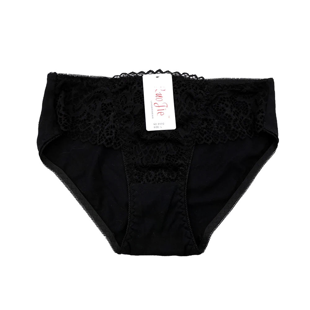 Factory Stock Fine Quality Breathable Cotton Embroidery Lady Underwear