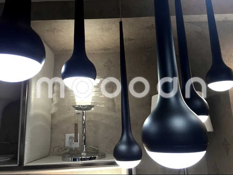 Post Modern Black dinning Metal raining Drop Ceiling Pendant Light for kitchen