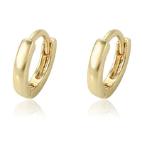 

28193 xuping city gold jewellery online shopping new designer simple circle hoop earring in 14k gold plated