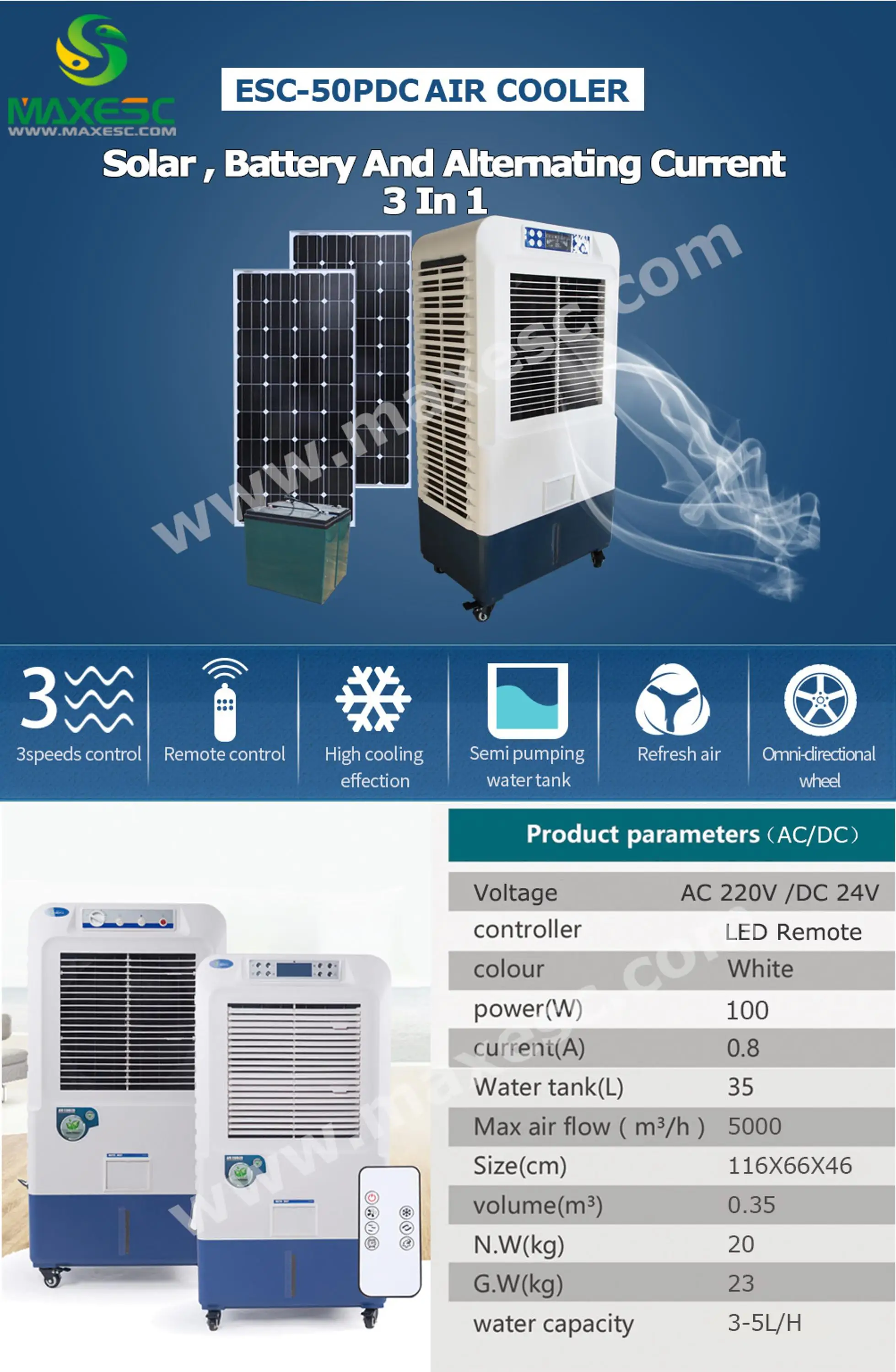 Dc Water Tank Solar Powered Small Portable Air Conditioner Buy Small