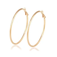 

924171 Xuping Jewelry Simple and Popular Hoop 55 MM Earrings with 18K Gold Plated