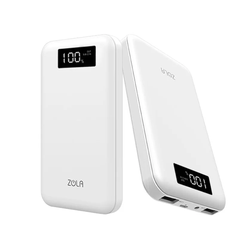 

Stock available quick shipping LED power display power bank for mobile phone, White