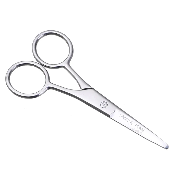 

OEM cheap beauty equinox shears stainless steel small moustache cutting beard barber scissors