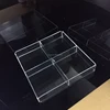 Simple Clear Durable Acrylic Cosmetic Divided Display Trays With 4 Dividers