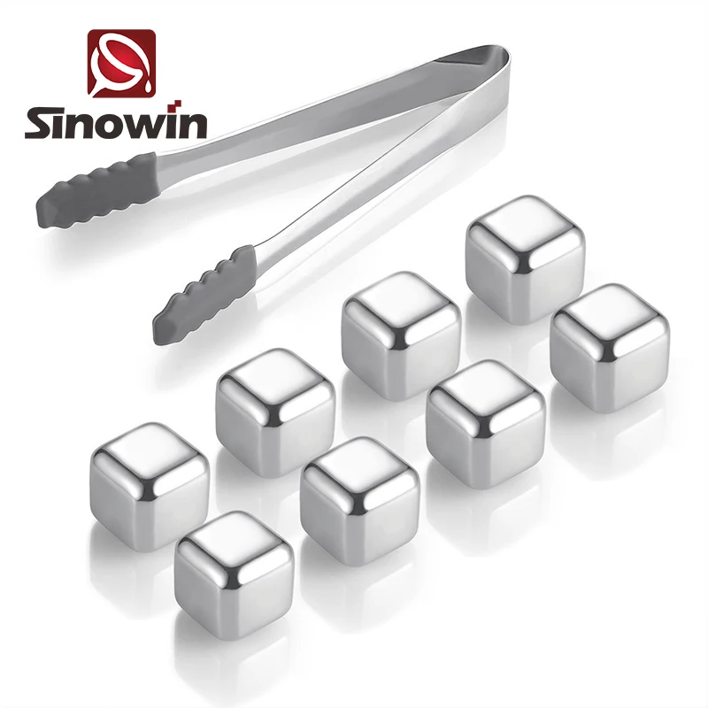 

Reusable Stainless Steel Ice Cubes For Drinks Food Grade Passed, Silver