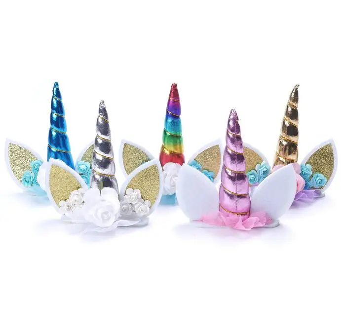 unicorn cake topper reusable unicorn horn ears and eyelashes party