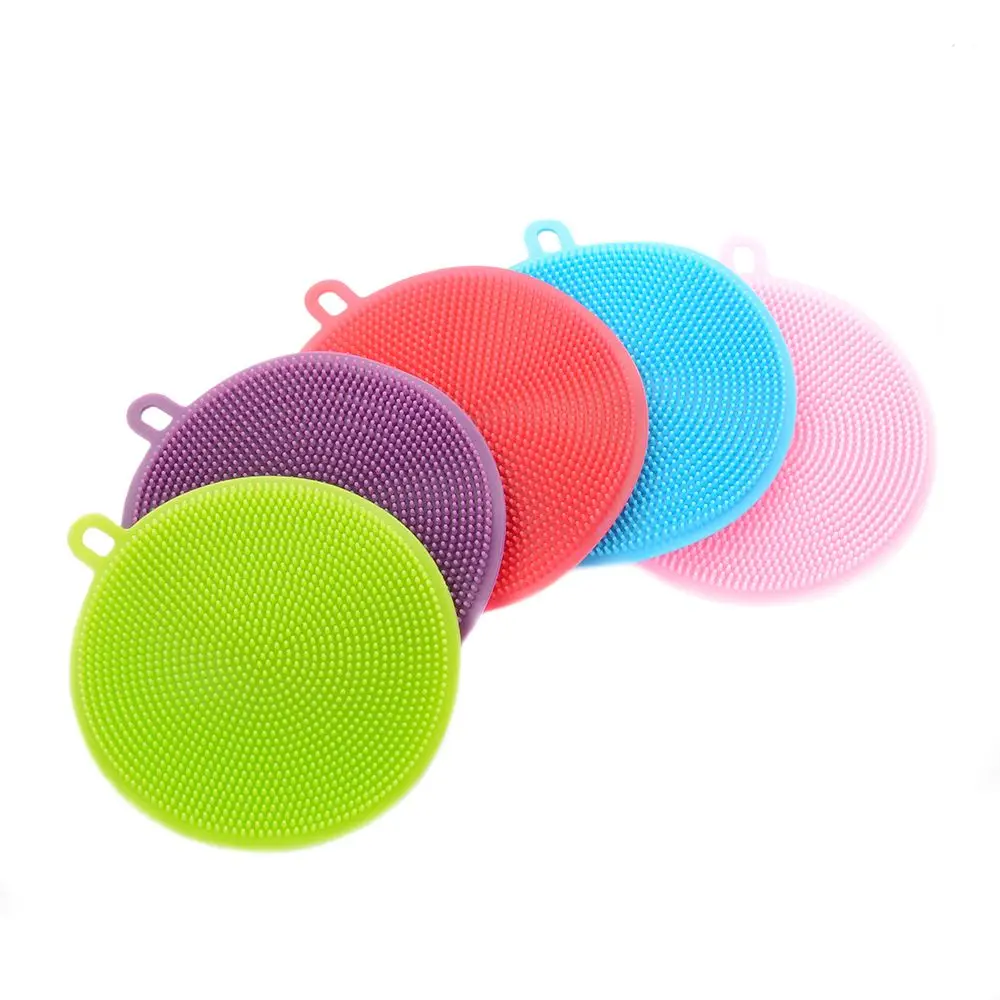 

2017 Silicone Dish Sponge Washing Brush Scrubber Household Cleaning Sponges, Antibacterial Brushes, Any pms color