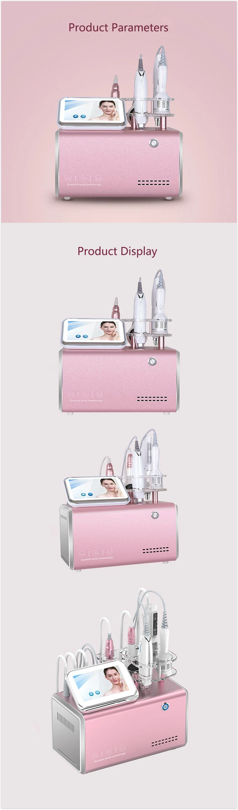 5 IN 1 Facial Care Vacuum Cooling Face Lift Machine EMS Skin Tightening Skin Care Machine RF Bionic Clip Wrinkle Removal Machine