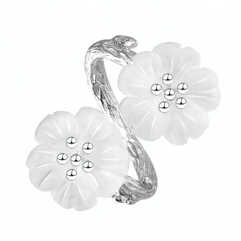 

2018 Designer Flower in the Rain silver ring sets, As photo / customized