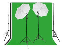 

Portable photography studio Backdrops Photo Editing Background Stand With 45w led bulb, soft umbrella,light stand Set