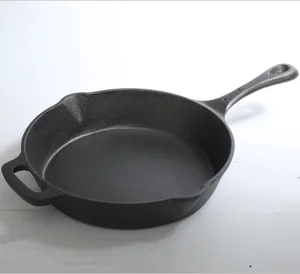 Image of High Quality Vegetable Oil Coating Cast Iron cookware Frying bread Pan cast iron skillet pizza pan