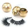 Worldbeauty 3d mink effect false eyelash 3d mink eyelashes with custom packaging