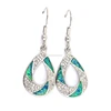 Fashion trendy jewelry 925 thailand sterling silver teardrop earrings for engagement opal lady body big earrings
