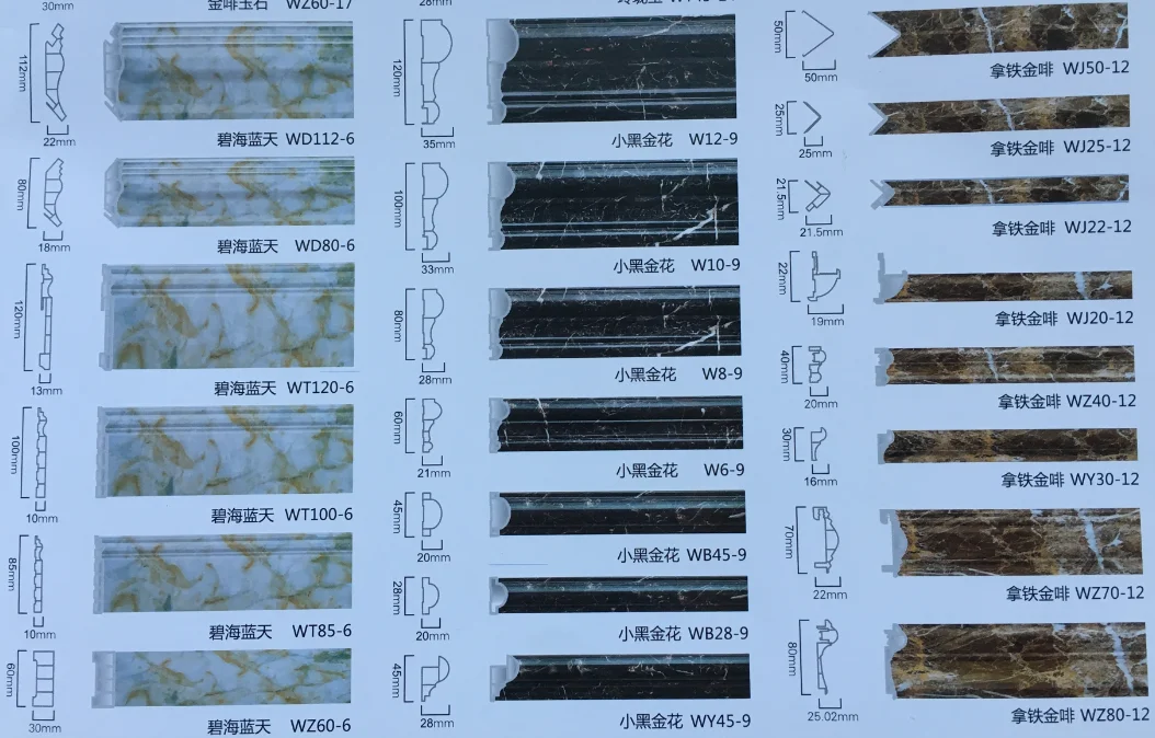 Elegant marble decorative faux granite pvc window frame door frames moldings