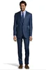 Blue Wool 2-Button Suit With Pleated Front Pants 20150375