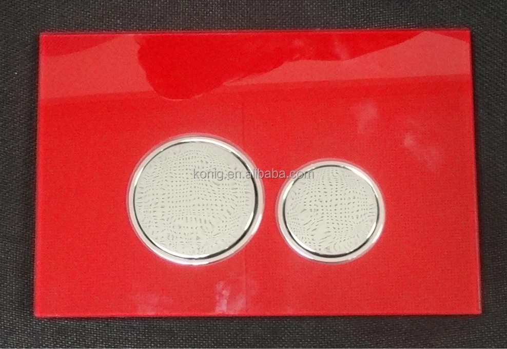 
Red glass dual flush actuator plate for concealed cistern- fit for Geberit concealed cistern 