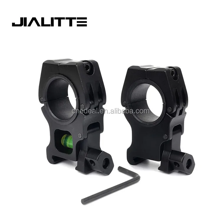 

Jialitte J244 M10 Optics Sight 25.4mm 30mm Scope Ring fit Weavery Picatinny Rail QD Scope Level mount, Black