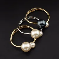 

Fashion Charm Bracelets Accessories Elegant Imitation Pearl Cuff Bangles Statement Jewelry For Women Gift