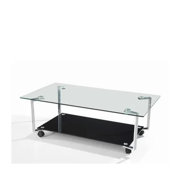 Glass Center Table With Wheels Sj118 - Buy Center Table,Glass Center ...