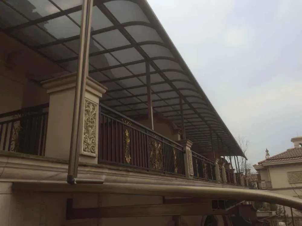 
terrace cover with polycarbonate roof terrace awnings 100% UV protection 