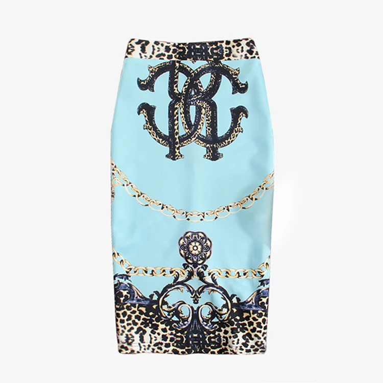 

New Custom Fashion Floral Printed Pencil Skirts For Women