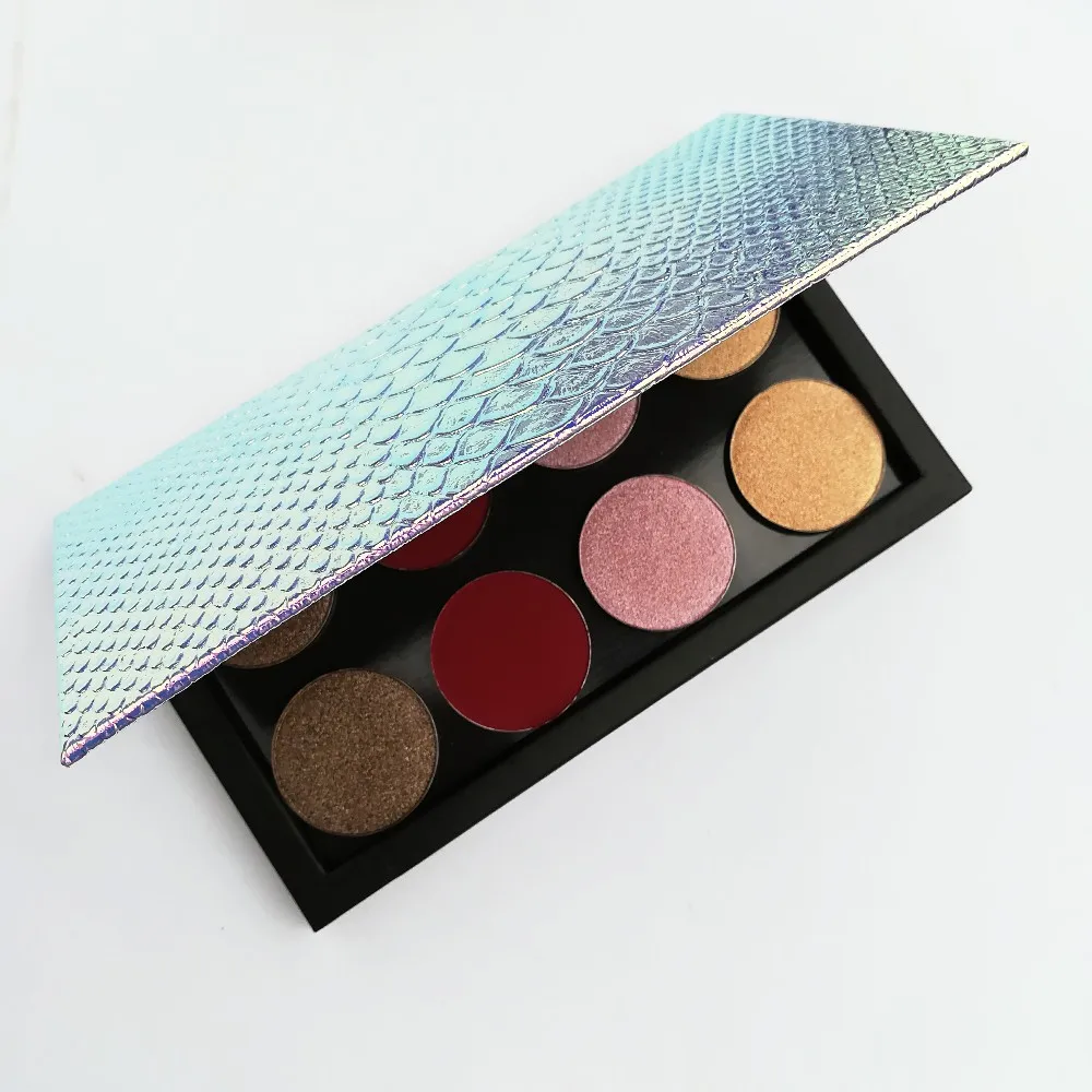 

2018 Hot Sales Eyeshadow Makeup Slick Travel-friendly Empty Magnetic Base Holographic Mermaid Z Palette 2 X 4