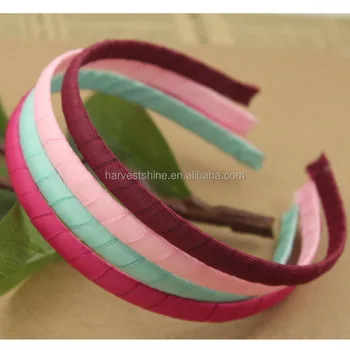Simple Grosgrain Ribbon Cover Headband Plain Thin Headband For