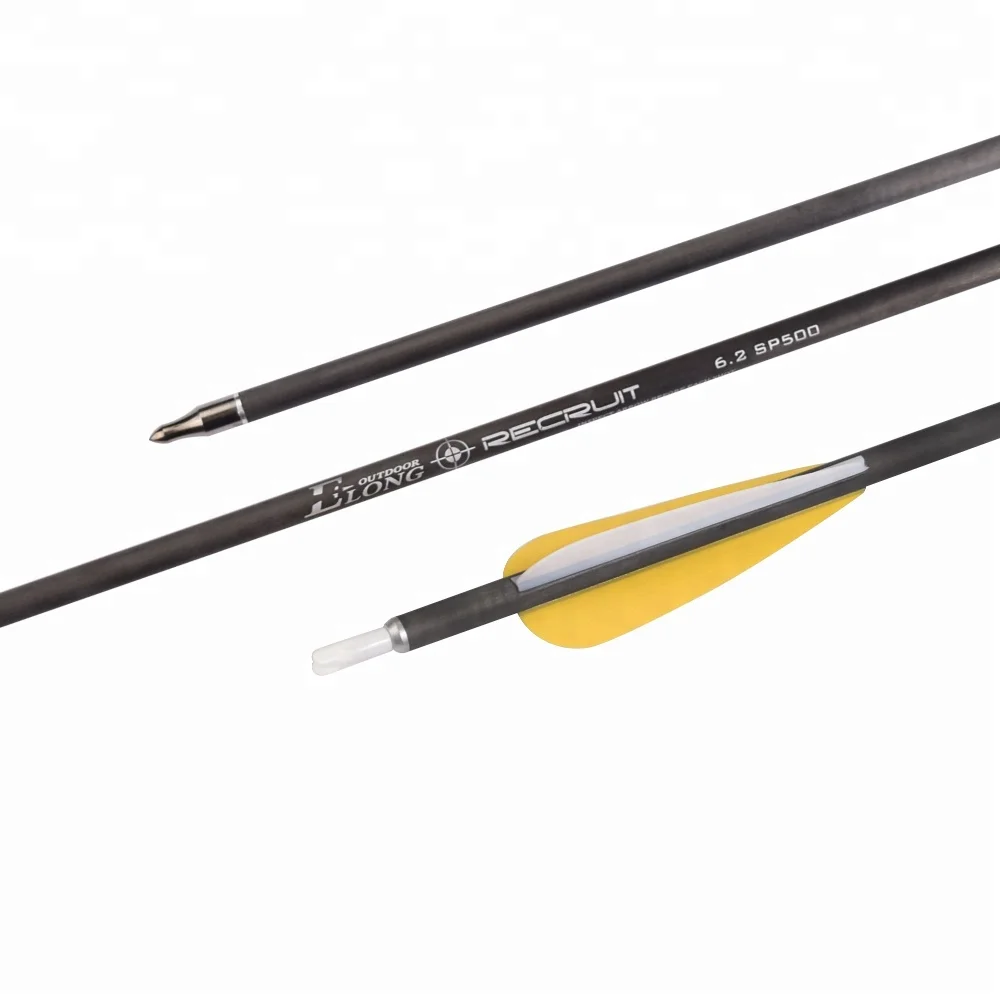 

100% Carbon Arrow for Sale Plastic Vane 6.2mm High Quality Shooting Bow and Arrow