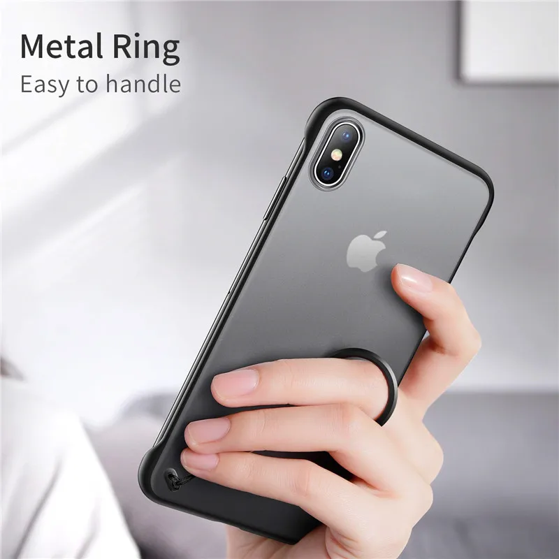 

Frameless Translucent Matte Plastic PC Back For Samsung S10 S10 plus S10e Slim High quality Solid color case for iphone 7 8 X, As the following photos