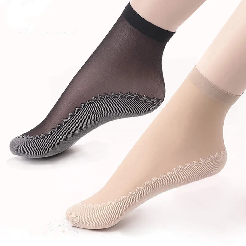 Custom high quality womens  skin color sock  wholesale sexy summer sheer silk socks