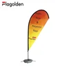 Flagolden free samples Custom outdoor feather teardrop advertising tear drop flying beach flags