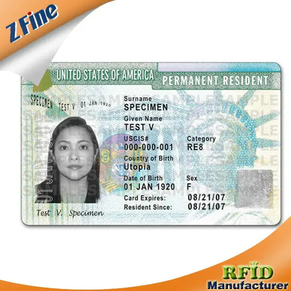 pvc id photo card for smart national