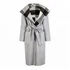 Winter new women's waist-lined wool coat